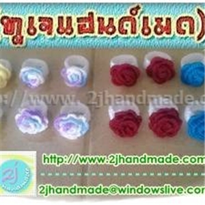 [ring1] แหวนดอกไม้  ถักโครเชต์ กุหลาบ (พร้อมส่ง)