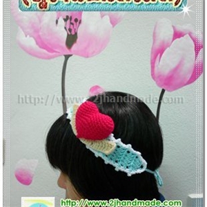 [hair002] ที่คาดผม ไหมพรม ถักโครเชต์ 2 (พร้อมส่ง)