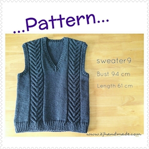 [patswe001] แพทเทิร์นเสื้อถักไหมพรมถักนิตติ้งsweater9 ฟรีค่าจัดส่ง