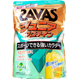 meiji SAVAS Junior Protein โปรตีนสำหรับเด็ก รสองุ่นมัสแคท 700 g.