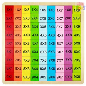 E408 ตารางสอนสีรุ้งสูตรคูณ (แม่ 1-9)