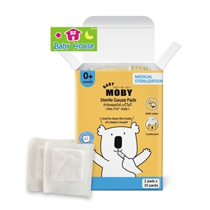[8858971511030] Moby Baby ผ้าก๊อซสเตอไรส์แบบซอง ขนาด 2″x2” 32 ซอง