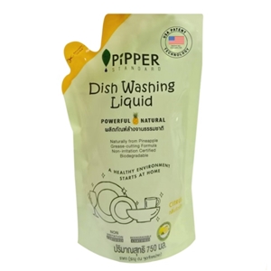 [90720206] น้ำยาล้างจานธรรมชาติ ถุงเติม750มล. Pipper Standard