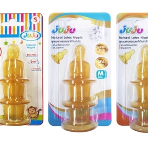 [JE004] จุกนมนุ๊กเหลืองยางธรรมชาติ size L Juju 