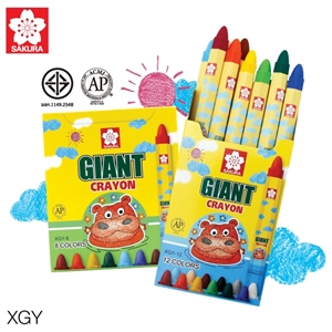 [XGY-12] สีเทียนจัมโบ้ซากุระ Crayon Giant 8สี และ12สี