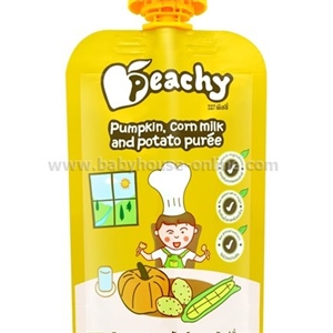 อาหารเสริมPeachy ฟักทองผสมนมข้าวโพดและมันฝรั่งบด