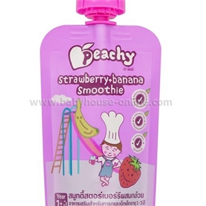 อาหารเสริมเด็กPeachyสมูทตี้สตอร์เบอร์รี่ผสมกล้วย