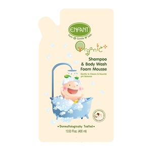 [8852525939981] Enfant Refill โฟมอาบสระอองฟอง 400มล.Shampoo&Body Wash Foam Mousse