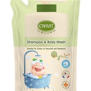 [8852525978720] Enfant รีฟีลเจลอาบน้ำสระผมทารกแรกเกิด 400มล Shampoo&Body Wash