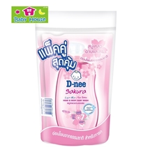 [8851989964713] D-nee ดีนี่ สบู่เหลวอาบสระสำหรับทารก ถุงเติม 350 มล. x2