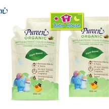 [8850848017546] Pureenน้ำยาล้างขวดนมสูตรออร์แกนิค ถุงเติม 550มล แพคคู่