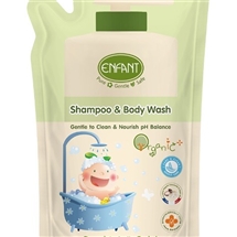 [8852525978720] Enfant รีฟีลเจลอาบน้ำสระผมทารกแรกเกิด 400มล Shampoo&Body Wash
