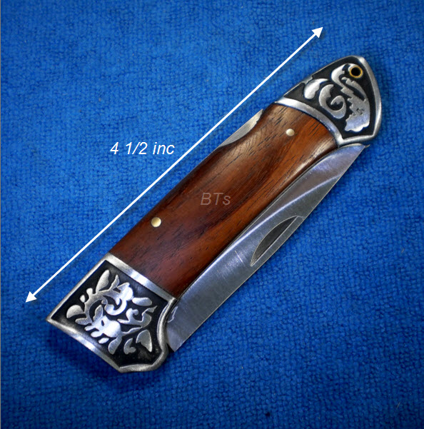 มีดพับ BODA ขนาด 7.5 นิ้ว ด้ามไม้แท้