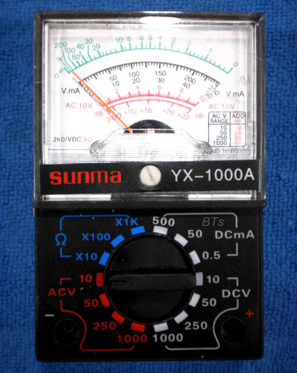 Multimeter (แบบเข็ม) ขนาดเล็ก ยี่ห้อ SUNMA YX1000A