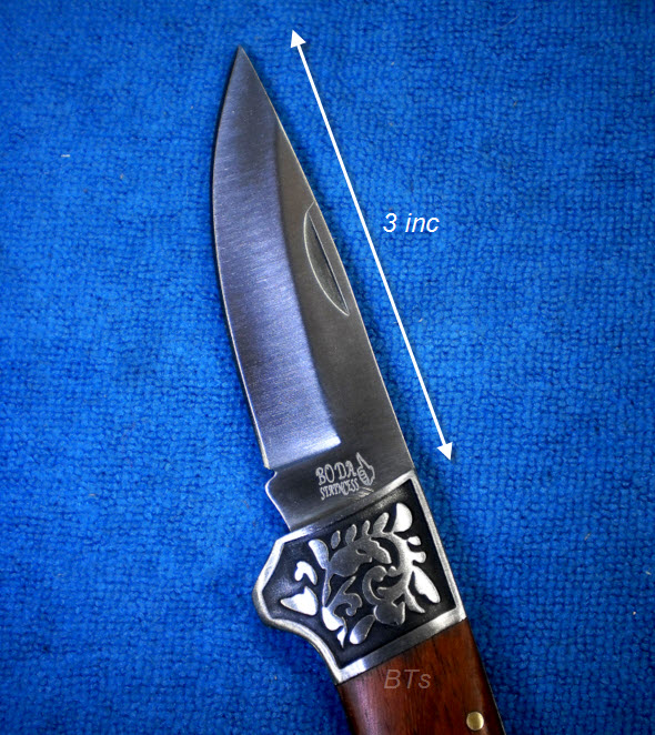 มีดพับ BODA ขนาด 7.5 นิ้ว ด้ามไม้แท้