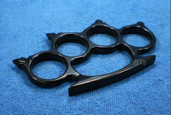 สนับมือหัวแหลมใหญ่ เหล็กชุบดำมัน