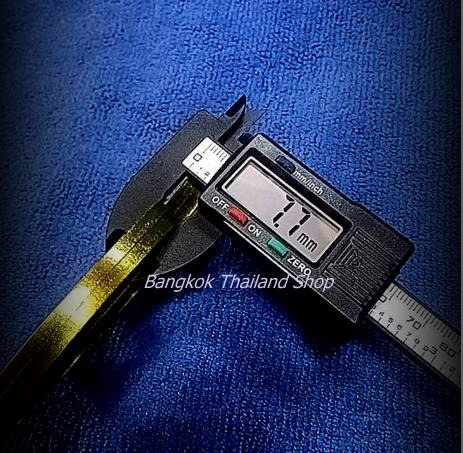 สนับมือชุบชุบทองเหลืองทรงแรด ขนาดกลาง 12 cm ราคา 180 บาท