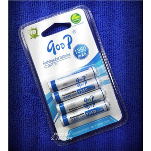 ถ่านชาร์ท GooP ขนาด AAA ความจุ 1350mAh 4 ก้อน