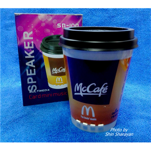 เครื่องเล่นเพลงดิจิตอล แบบแก้วเครื่องดื่ม McCafe