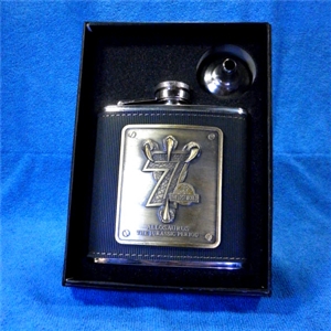 ขวดเหล้าสแตนเลสหุ้มยาง ขนาด 6 oz 