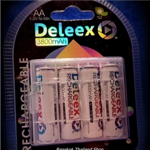 *ถ่านชาร์จ AA x4 - 3800mAh ยี่ห้อ DeLeex ราคา 180 บาท