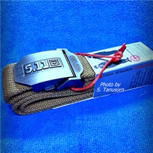 เข็มขัด 5.11 หัวเหลี่ยม สีน้ำตาล สายผ้า CANVAS ถัก 1.5 นิ้ว ยาว 46 นิ้ว