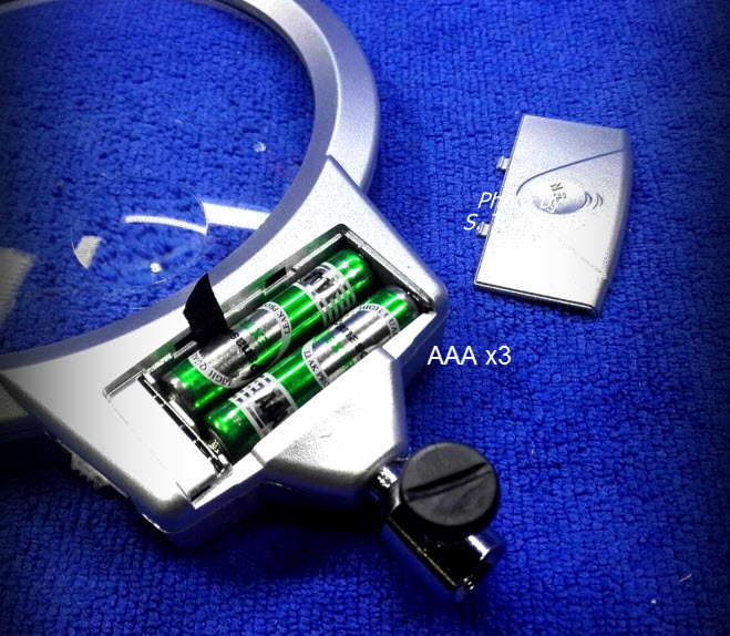 แว่นขยายแบบมีขาหนีบมีไฟ เลนส์ 2x 130 มิล 5x 26 มิล