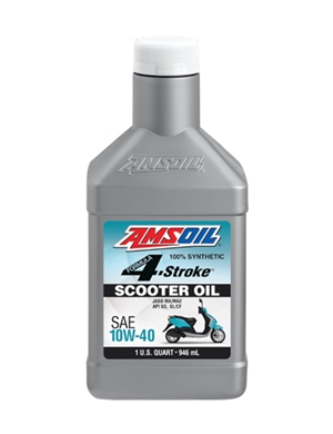 AMSOIL สูตร 4 จังหวะ 10W-40 เป็นรุ่นที่เหมาะกับรถสกูตเตอร์ 