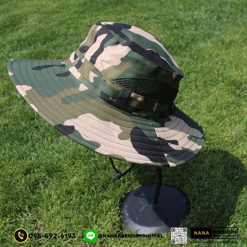 รับผลิตหมวกทหารปีกกว้าง หมวกลายทหาร กันแดด กันยูวี uv หมวกแก๊ป หมวกGAP รับผลิตหมวก รับปักหมวก รับสกรีนหมวก
