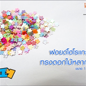 [Glitter-34] ฟอยด์โฮโลแกรม - ทรงดอกไม้หลากสี 1