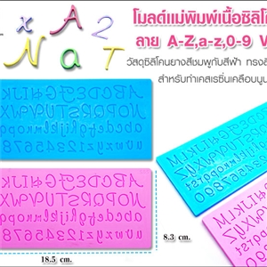 โมลด์เเม่พิมพ์เนื้อซิลิโคน - ลาย A-Z,a-z,0-9 V.1