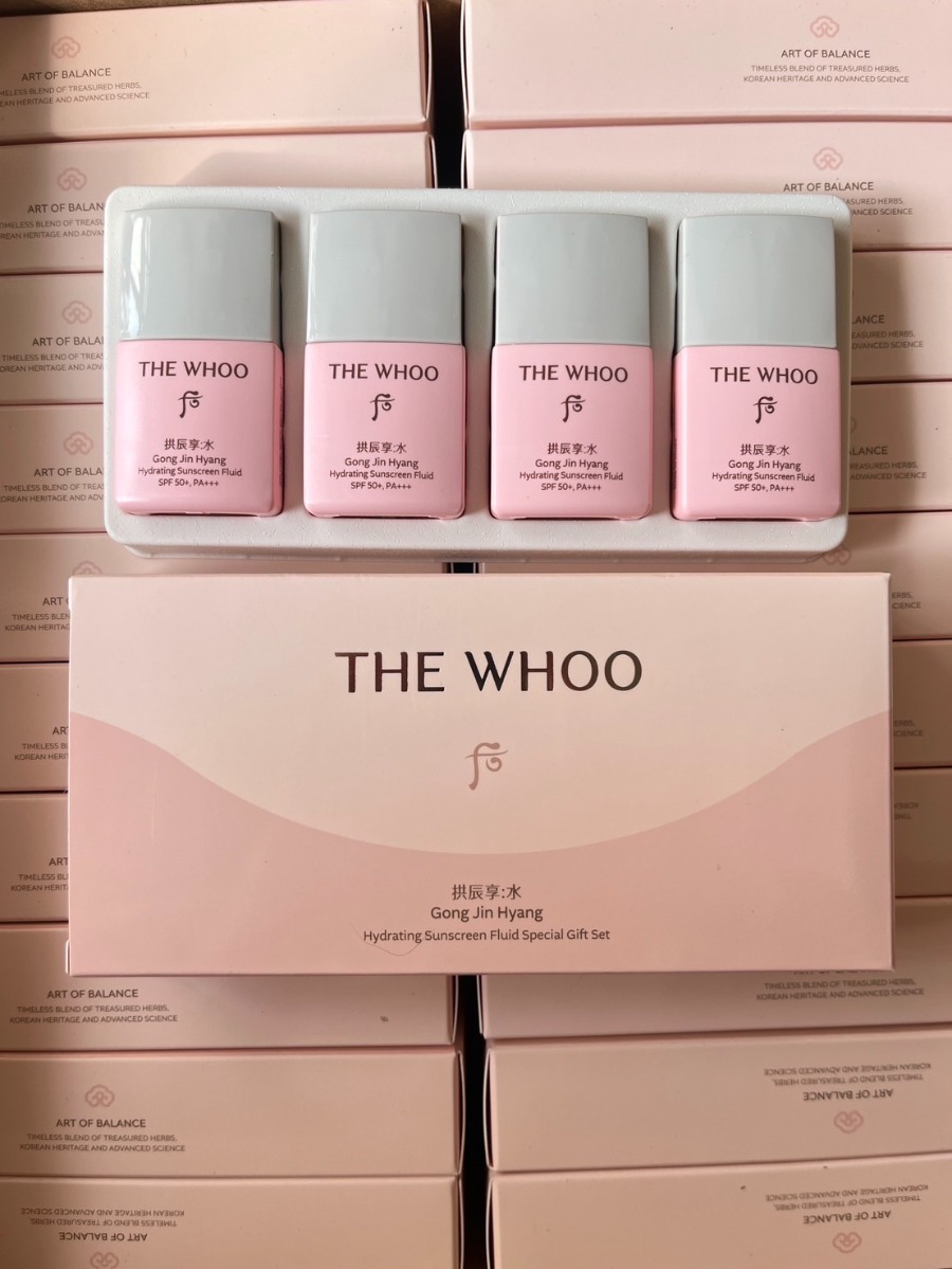 เซต The Whoo Gong Jin Hyang Hydrating Sunscreen Fluid (13ml. x 4ชิ้น)