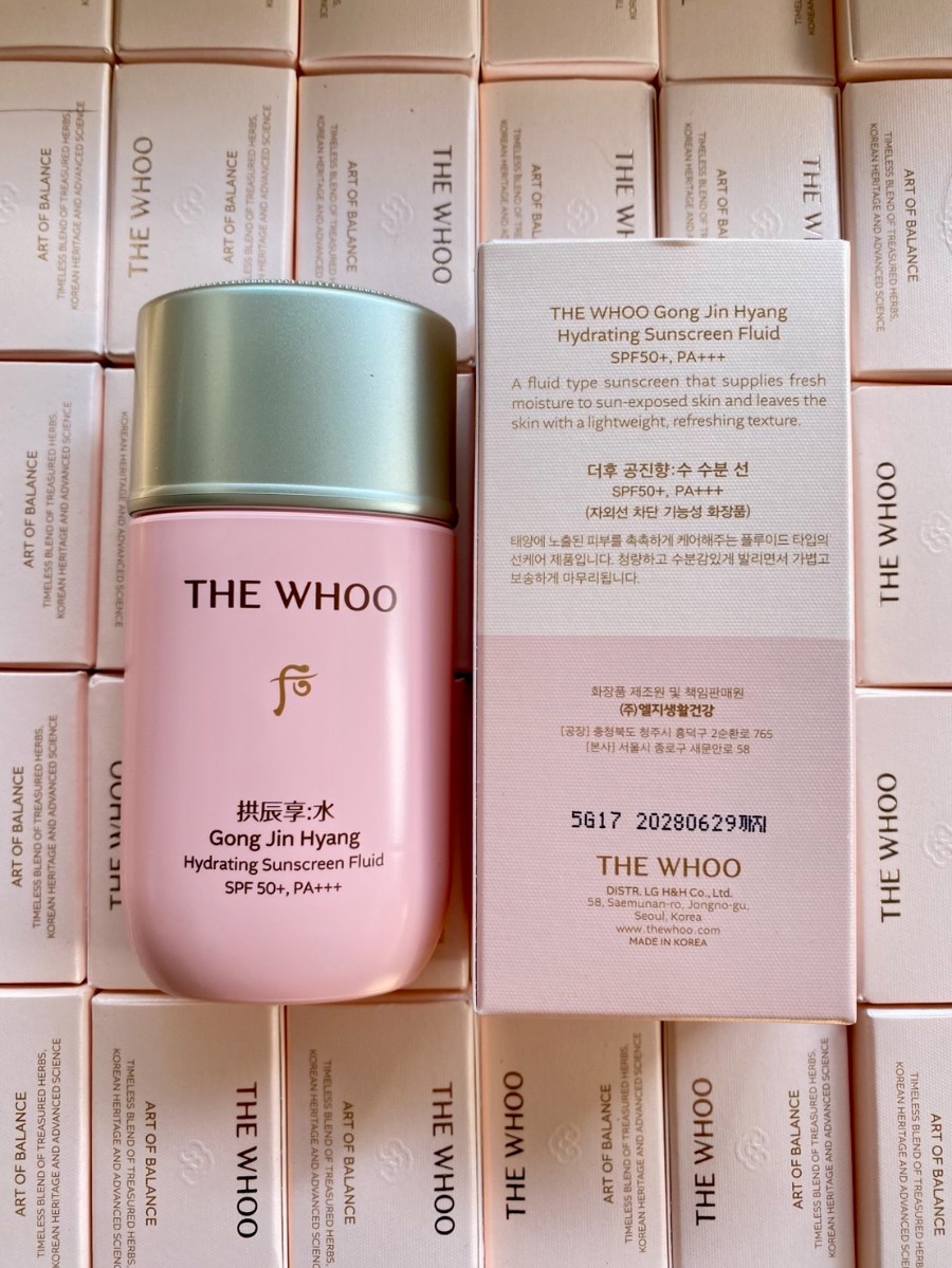 ขวดเดี่ยว The Whoo Gong Jin Hyang Hydrating Sunscreen Fluid 60ml.