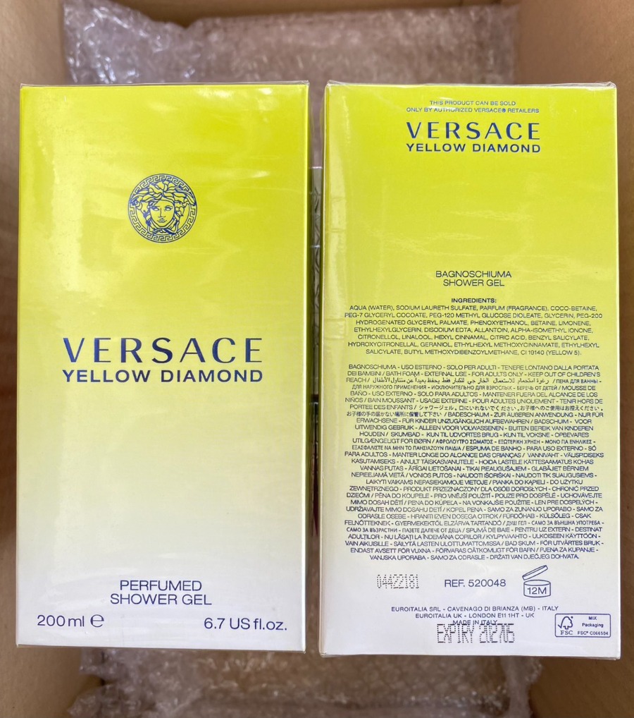 Versace Yellow Diamond Perfumed Bath & Shower Gel 200ml.