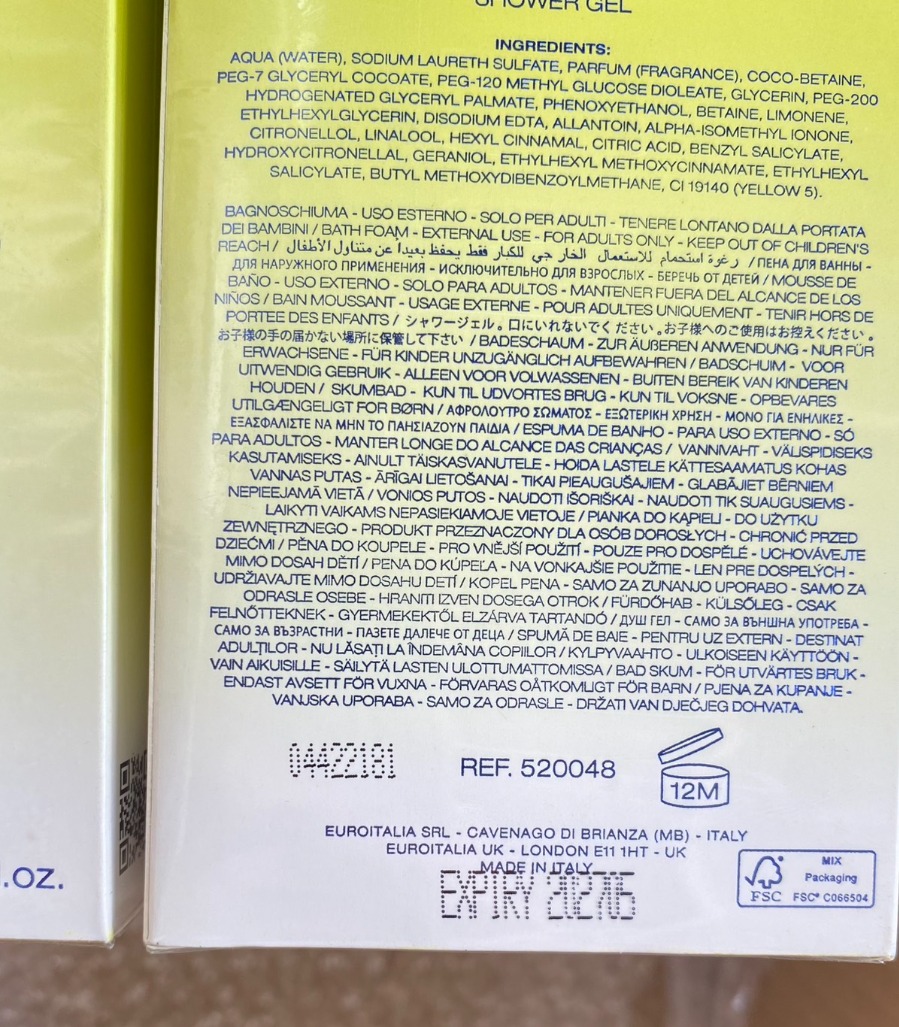 Versace Yellow Diamond Perfumed Bath & Shower Gel 200ml.