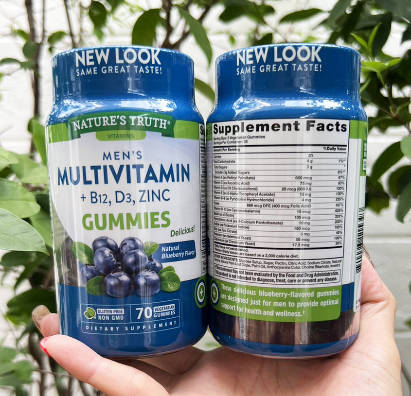 Nature’s Truth Vitamins MEN'S Multivitamin + ,B12 ,D3 ,Zinc GUMMIES