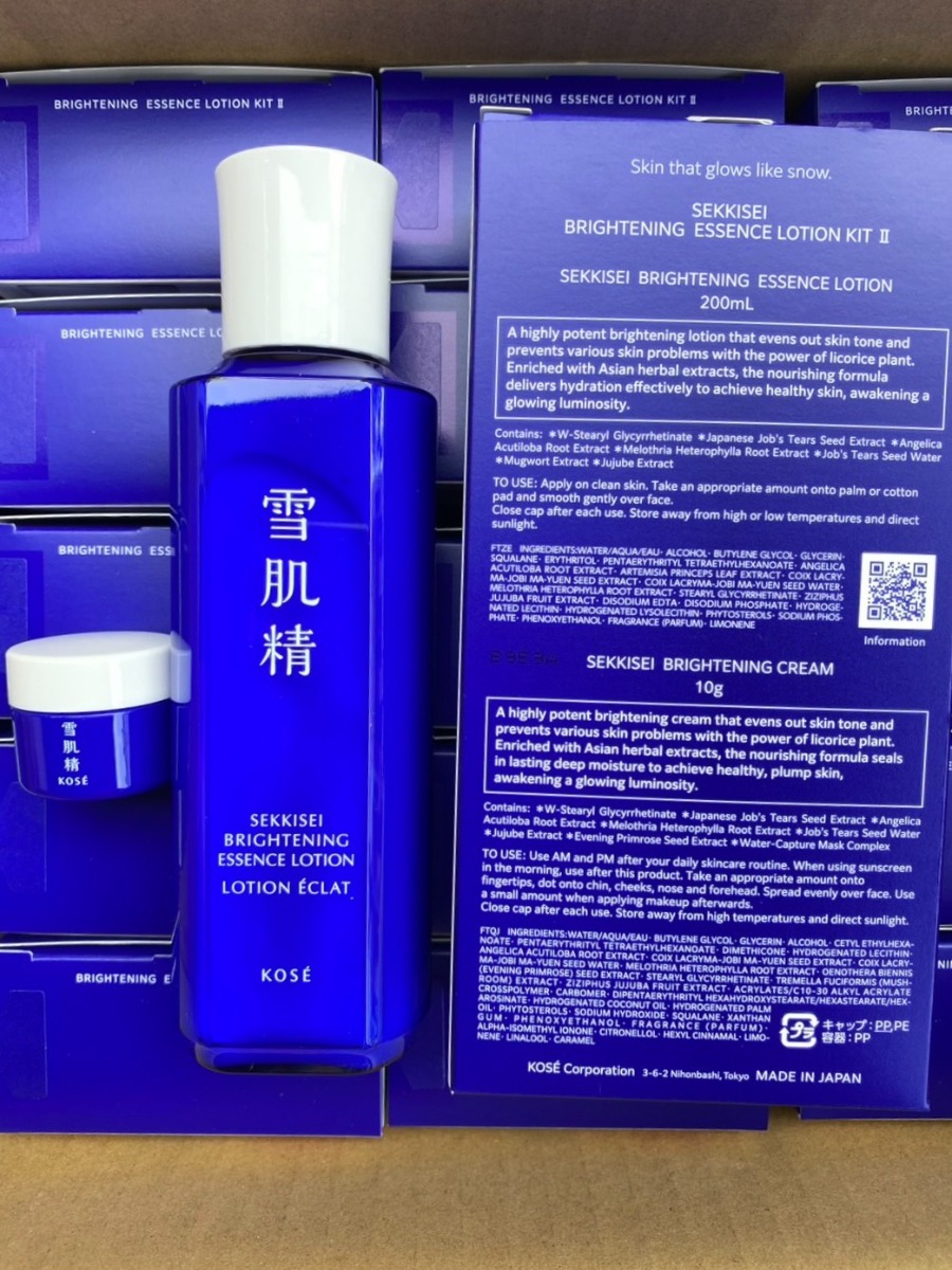 เซตสุดคุ้ม - Kose Sekkisei Brightening Essence Lotion 200ml. + Brightening Cream 10g. (เคาเตอร์ 1,100฿)