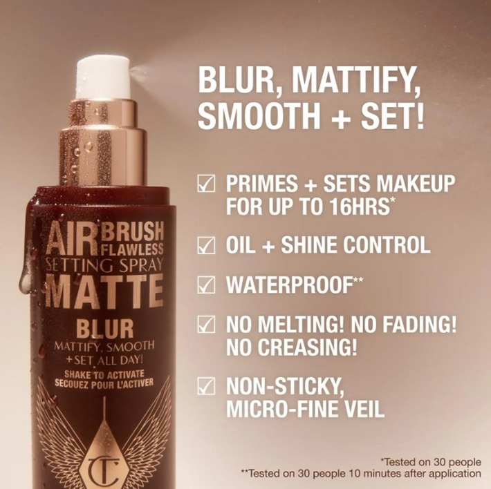 Charlotte Tilbury Airbrush Flawless Setting Spray Matte Blur 100ml.