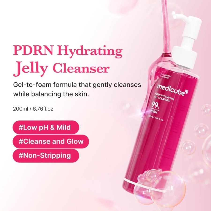 Medicube PDRN Hydrating Gel Cleanser 200ml.