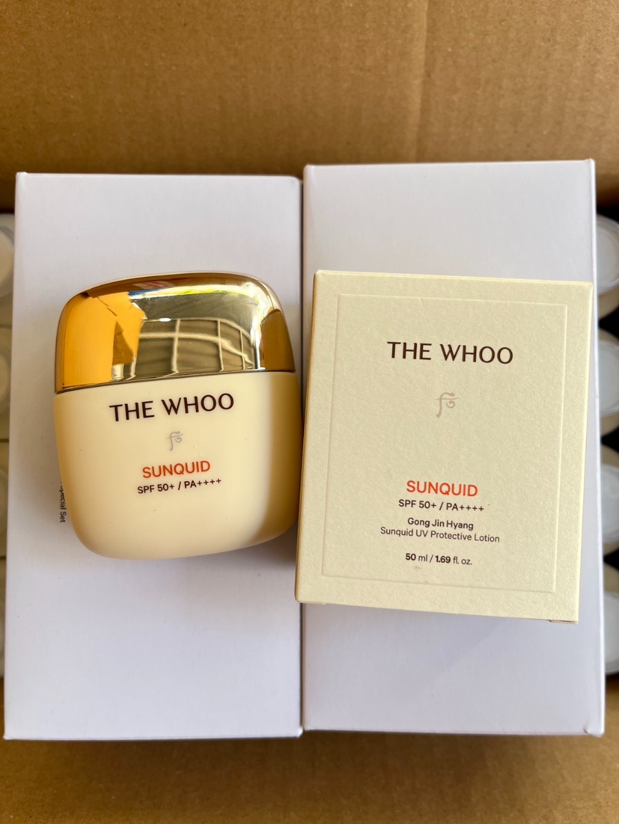 เหลือง ขวดเดี่ยว The History of Whoo Gongjinhyang Sunquid UV Protective Lotion 50ml.