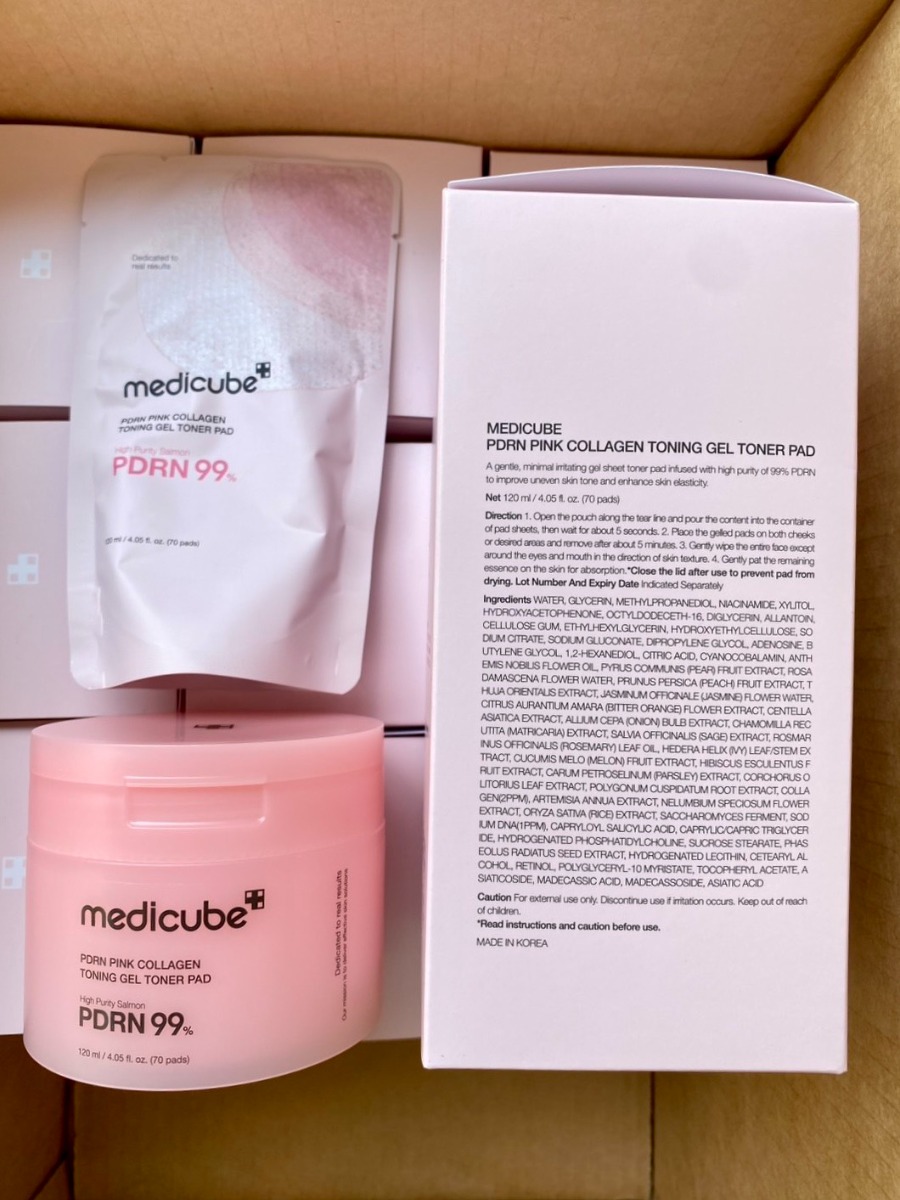 Medicube PDRN Pink Collagen Toning Gel Toner Pad