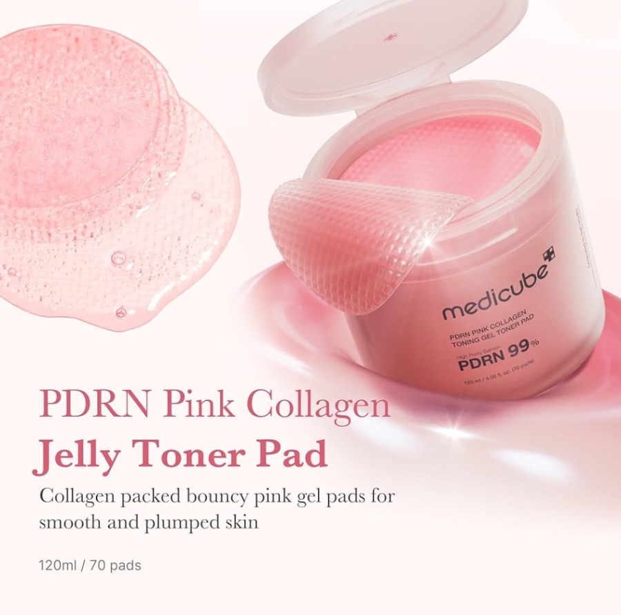 Medicube PDRN Pink Collagen Toning Gel Toner Pad
