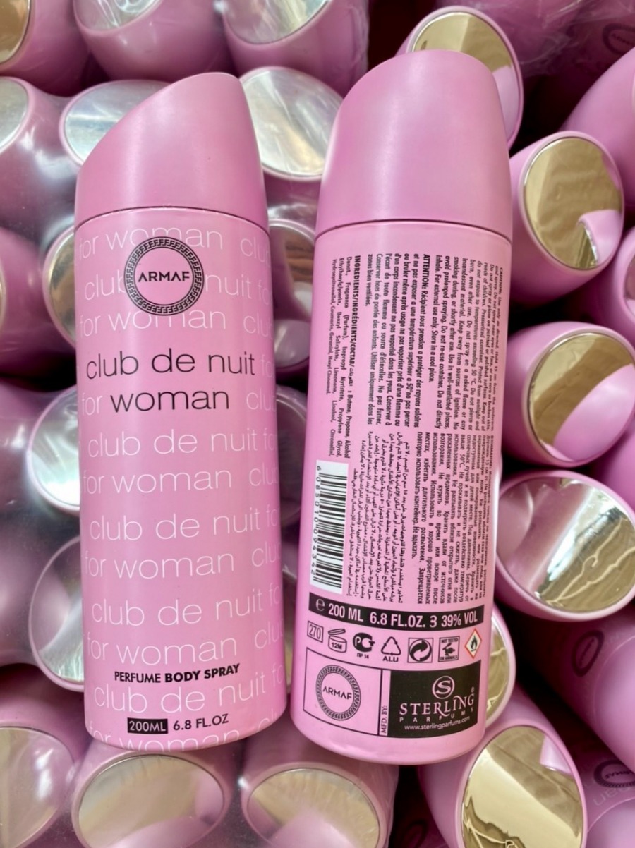 ขวดชมพู Armaf Club De Nuit Perfume Body Spray For Women 200ml.