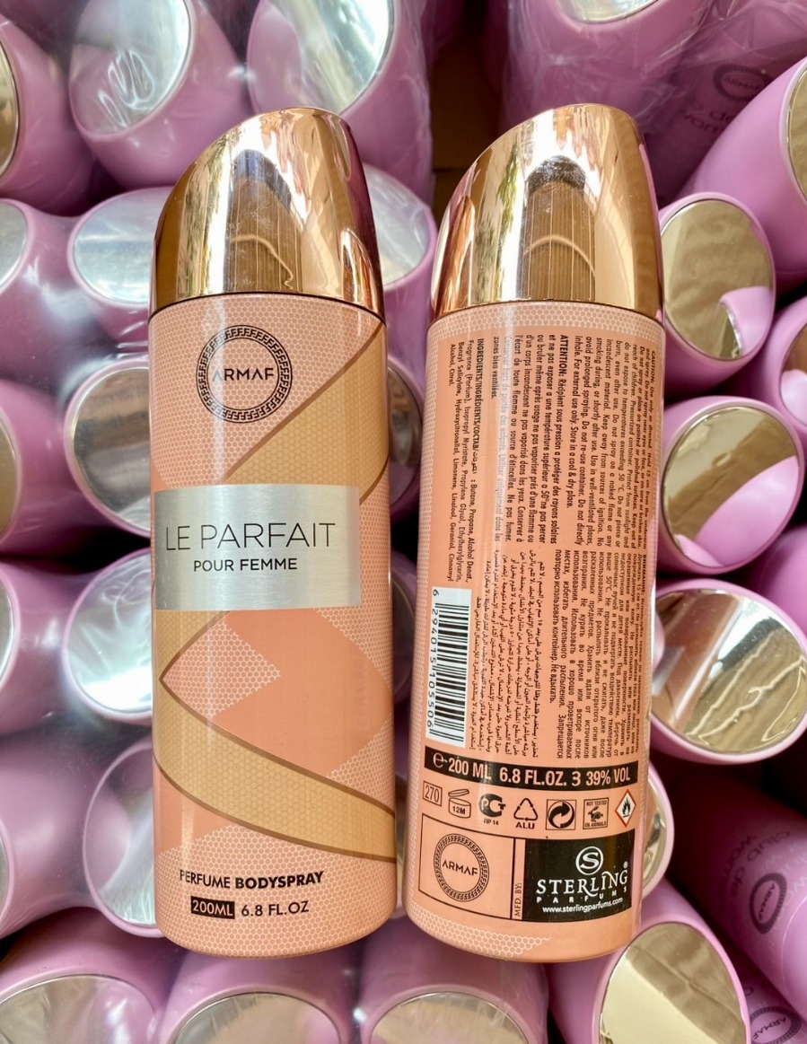 น้ำตาล Armaf Le Parfait Pour Femme EDP Body Spray 200ml.