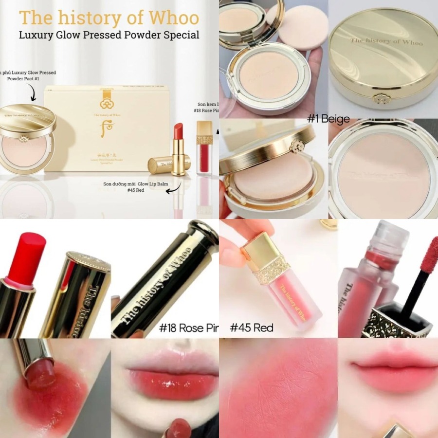The History Of Whoo Gongjinhyang Mi Luxury Glow Press Powder No.1 Special Set