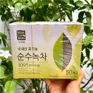 ชาเขียวแจ็คสัน NOKCHAWON Organic Green Tea 50 ซอง แบบถุงชาชงร้อน