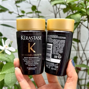 ดำ Kerastase Chronologiste Bain Regenerant Shampoo 80ml.