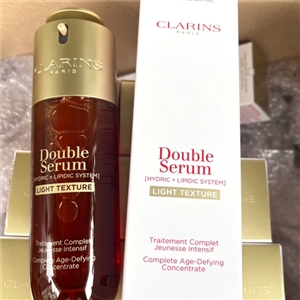 Clarins Double Serum Light Texture Firming + Smoothing Anti-Aging Concentrate ขนาด 100ml.