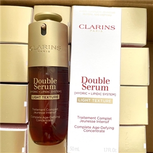 Clarins Double Serum Light Texture Firming + Smoothing Anti-Aging Concentrate ขนาด 50ml.