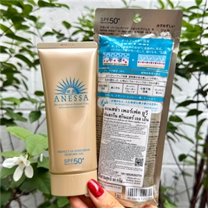 หลอด.ทอง (เนื้อเจล) - Shiseido Anessa Perfect UV Sunscreen Skincare Gel a SPF50+ PA++++ 90ml.